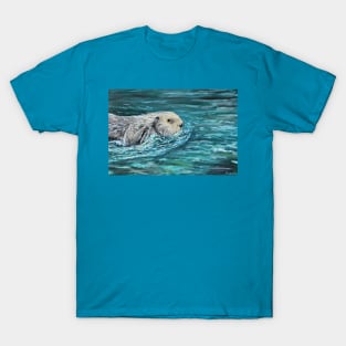 Ooh Goody Lunch Time Sea Otter Painting T-Shirt